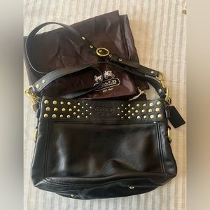 Black leather Coach Handbag
